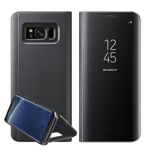 Case For Samsung Galaxy S9 Plus Smart View Mirror Wallet Flip Stand Cover
