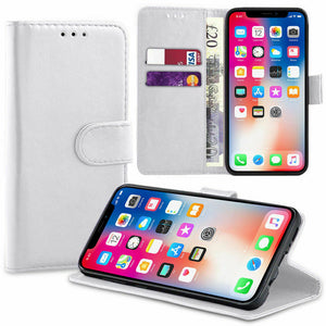 Apple iPhone 8 Plus Leather Flip Wallet Case Cover