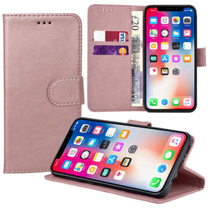 Apple iPhone 8 Leather Flip Wallet Case Cover