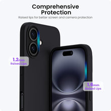 Load image into Gallery viewer, iPhone 17 Case 6.3-Inch,  Shockproof Silicone Phone Bumper Cover, Anti-Scratch Black Back Case