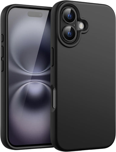 iPhone 17 Case 6.3-Inch,  Shockproof Silicone Phone Bumper Cover, Anti-Scratch Black Back Case