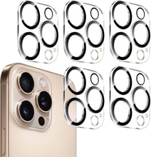 Load image into Gallery viewer, 5-Pack Camera Lens Protector for iPhone 16 Pro (6.3-Inch) &amp; iPhone 16 Pro Max (6.9-Inch), 9H Tempered Glass