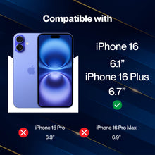Load image into Gallery viewer, 5-Pack Camera Lens Protector for iPhone 17, iPhone 16 &amp; iPhone 16 Plus, 9H Tempered Glass