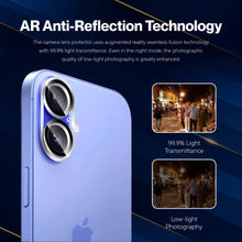 Load image into Gallery viewer, 5-Pack Camera Lens Protector for iPhone 17, iPhone 16 &amp; iPhone 16 Plus, 9H Tempered Glass