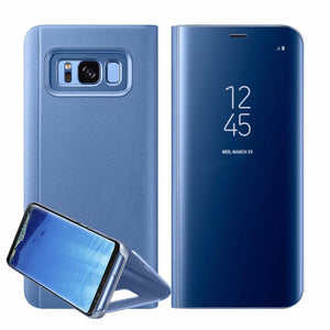 Case For Samsung Galaxy S8 Plus Smart View Mirror Wallet Flip Stand Cover